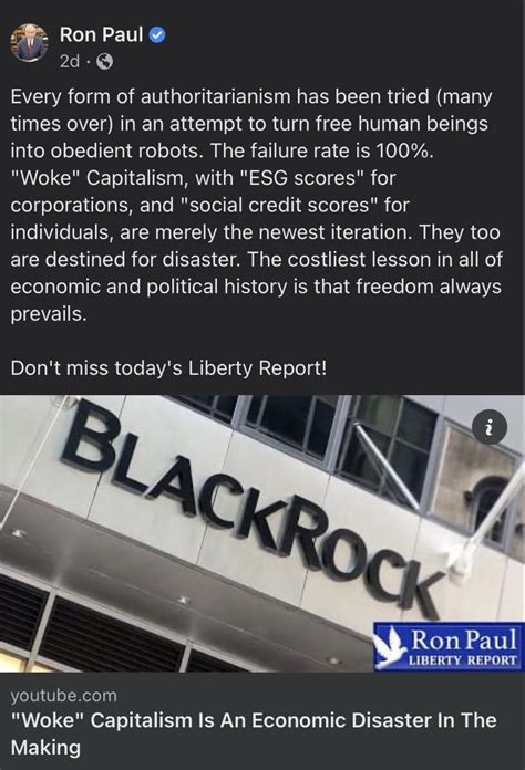 First “crony” Capitalism Now “woke” Capitalism Renoughlibertarianspam