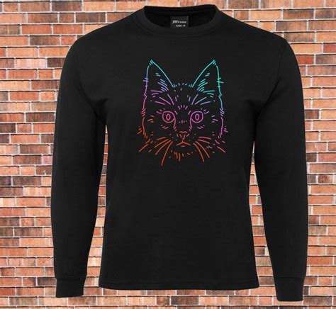 Coloured Cat Long Sleeve T Shirt