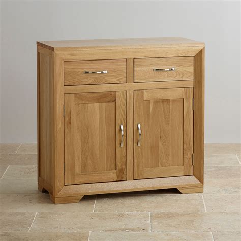 Bevel Small Sideboard In Natural Solid Oak Oak Furniture Land Small