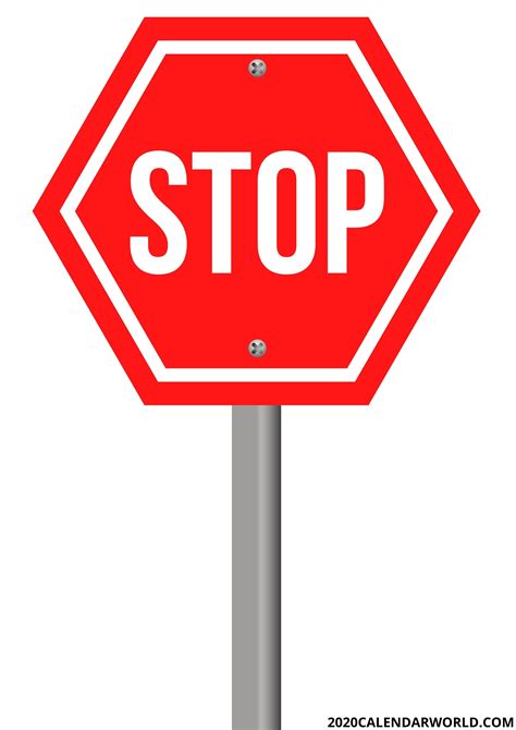 Free Printable Stop Sign Its A Red Stop Sign For Kids In A Simple To