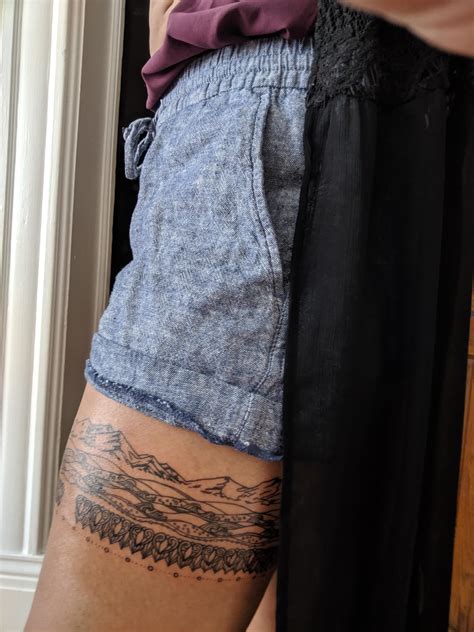 Voted best tattoo and piercing studio in utica, ny! Fresh thigh piece done by Krista at Red Raven Tattoo in ...