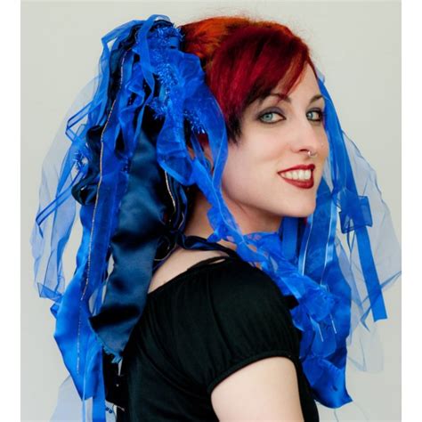 Shop blue hair ribbens at affordable prices from best blue hair ribbens store milanoo.com. Bright Blue Gothic Ribbon Hair Falls by Dreadful Falls ...