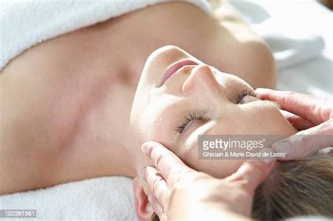 Woman Massage Temple Photos And Premium High Res Pictures Getty Images