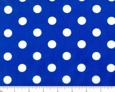 Royal Blue With Large White Dots Lots A Dots Polka Dot Fabric