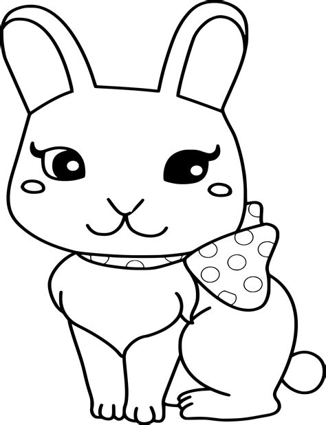 Voir plus d'idées sur le thème dessin lapin, dessin, lapin. Coloriage Lapin mignon dessin à imprimer sur COLORIAGES .info