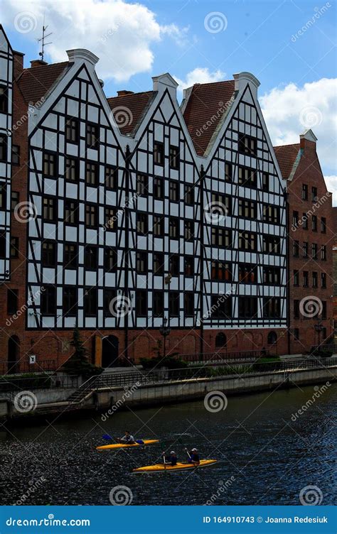 Landscape Of Historic Tenement Houses From The City Of Gdansk In Poland