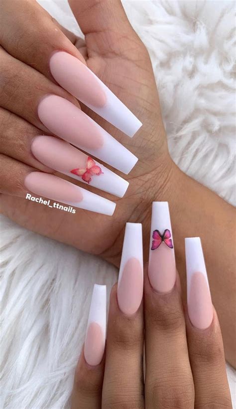 Stylish Nail Art Designs That Pretty From Every Angle Nude With White