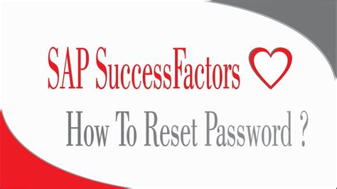 How To Reset User Password Sap Successfactors Employee Central