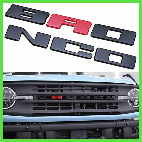 Buy Grille Outlines Letter Overlays For Bronco 2021 2022 Anmosvo