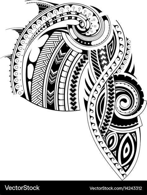 Maori Style Sleeve Tattoo Template Royalty Free Vector Image The Best
