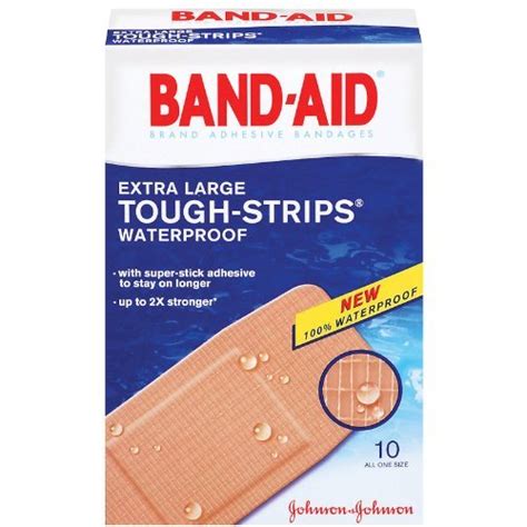 Band Aid Waterproof Tough Strips Bandages 20 Ea Pack Of 6