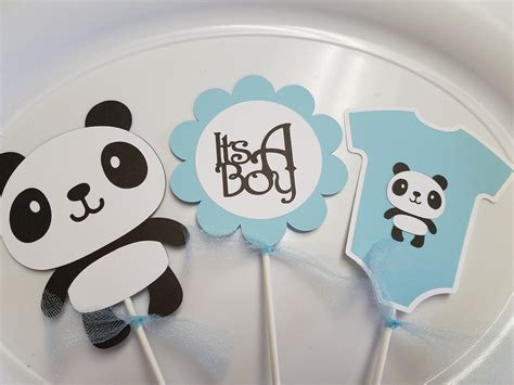Panda Its A Boy Centerpiece Panda Bear Baby Shower Panda Etsy Baby