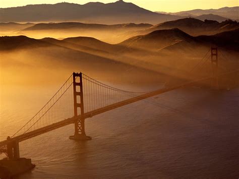Hd Mountains Silhouettes Bridges Golden Gate Bridge San Francisco