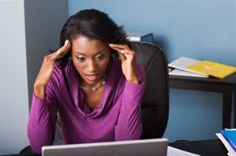 Black Woman Stressed With Computer 1 The Corporate Sister