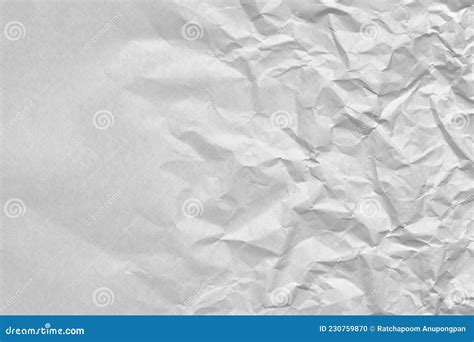 Crumpled Paper Texture Background White Creased Paper Stock Photo