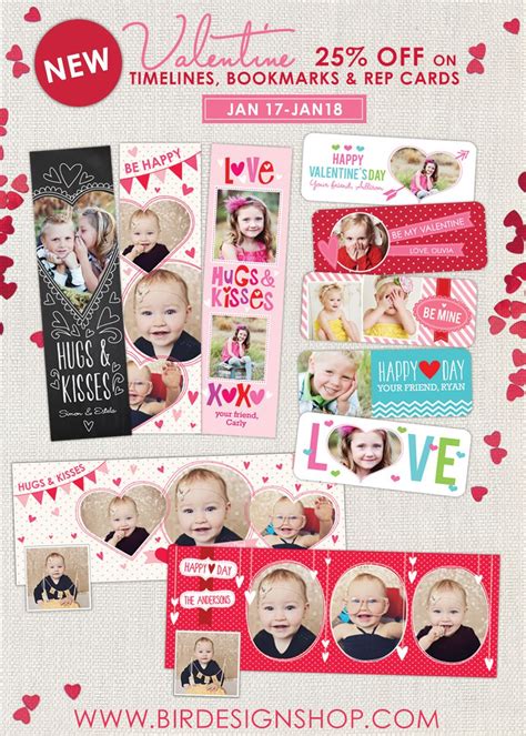 Valentine Photoshop Templates Valentine Bookmarks Valentines