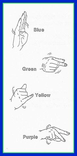 Color Signs Shericooks Blog Sign Language Phrases Sign Language