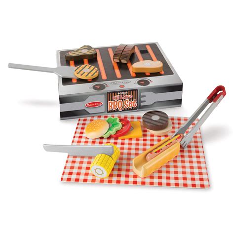 Buy Melissa And Doug Grill And Serve Bbq Set 20 Pieces Wooden Play