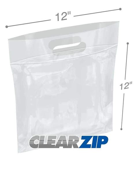 Apq Pack Of 500 Die Cut Zip Lock Bags 12 X 12 Clear Polyethylene