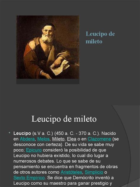 Leucipo De Mileto
