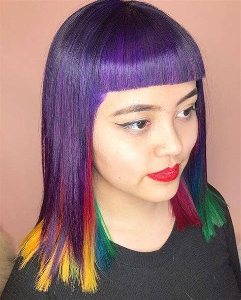 50 Stunning Rainbow Hair Color Styles Trending In 2022