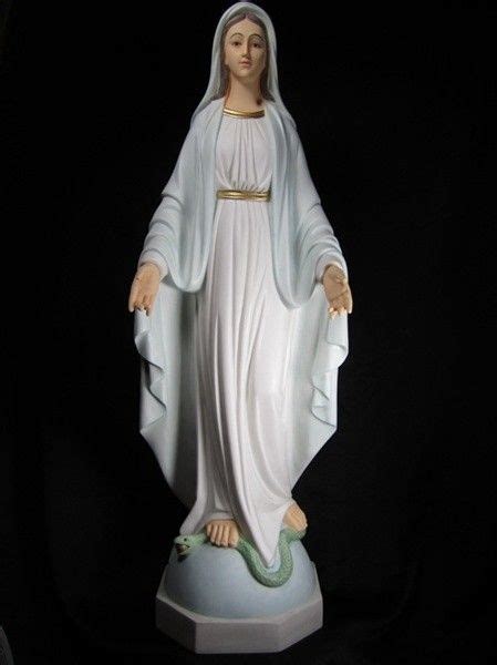 Our Lady Of Grace Statue Hand Painted Marble Composite 40 Inch