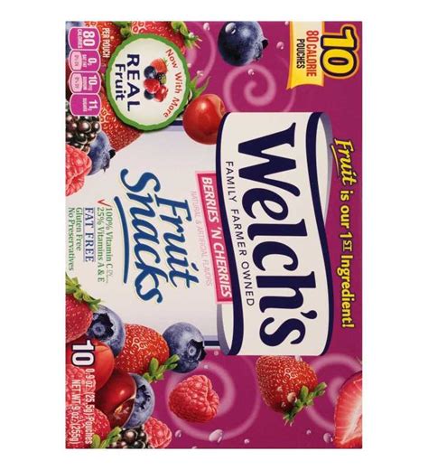 Welchs Berries N Cherries Fruit Snacks 8 Oz 10 Count