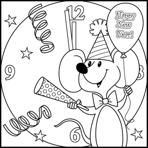 Our experts have designed these best collection of the happy new year 2021 coloring pages and sheets for your child to engage then in some. Happy New Year coloring picture free printable (Dengan gambar)