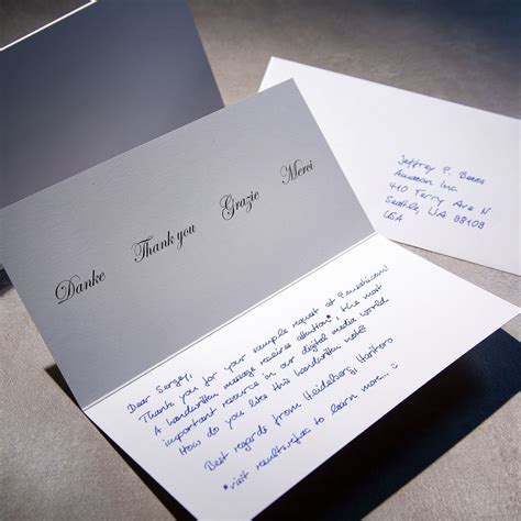 Handwritten Thank You Note 400 With Hand Addressed Envelopes