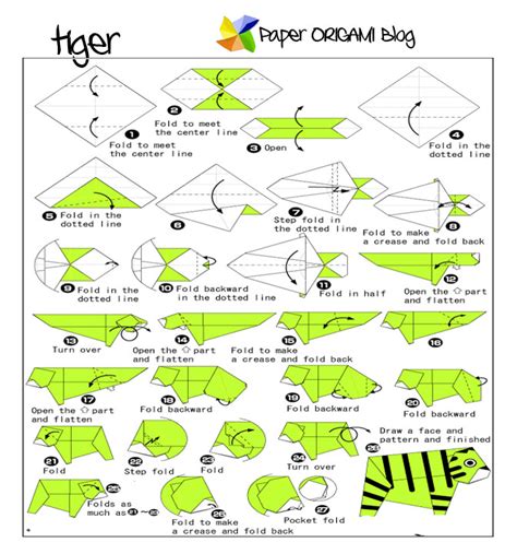 Origami Tiger Diagram All In Here
