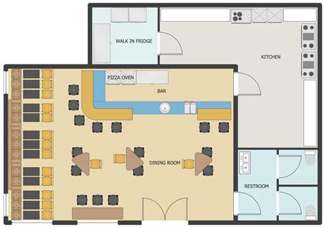 Restaurant Layout Floor Plan Samples Floorplansclick