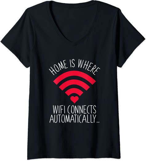 Amazon Com Womens Home Where Wifi Connects Automatically Funny
