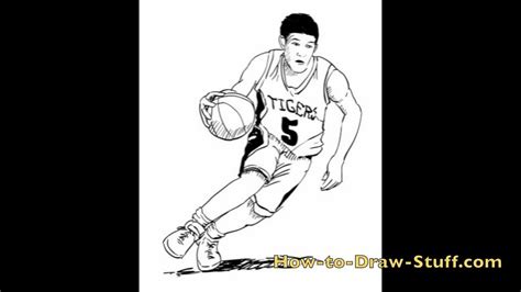 How to draw basketball player step by step, drawing of a boy playing basketball, how to draw. How to Draw a Basketball Player Step by Step - YouTube