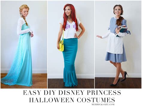 Homemade Halloween Diy Disney Princess Halloween Costumes Merrick S Art
