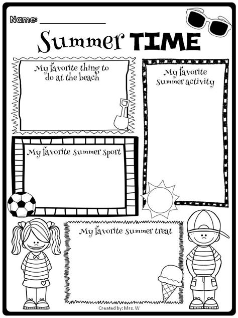 When you reach the end of the frame, you can cut the crayons to fit the frame. End of the year worksheets for preschool #298282 - Myscres | Summer school crafts, Kids journal ...