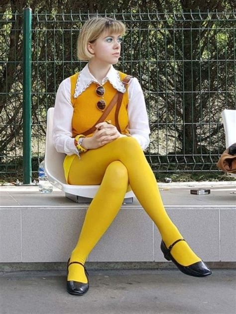 mantyhose Çorap yellow tights tights outfit colored tights outfit