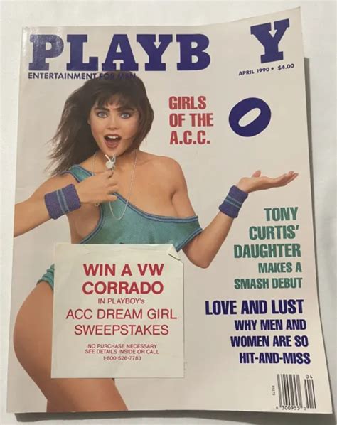 PLAYBOY MAGAZINE APRIL 1990 Playmate Lisa Matthews Girls Of The ACC