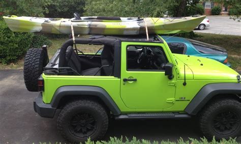 First Time To Put The Kayaks On The Jeep Jeep Jeep Wrangler Kayak