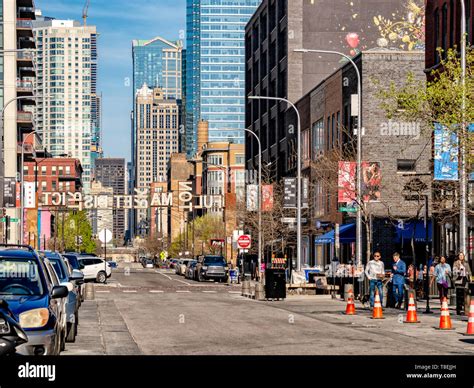 A View Of The Popular Fulton Market Street On A Sunny Afternoon Main