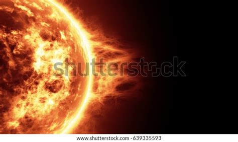 Realistic 3d Illustration Sun Surface Solar Stock Illustration 639335593
