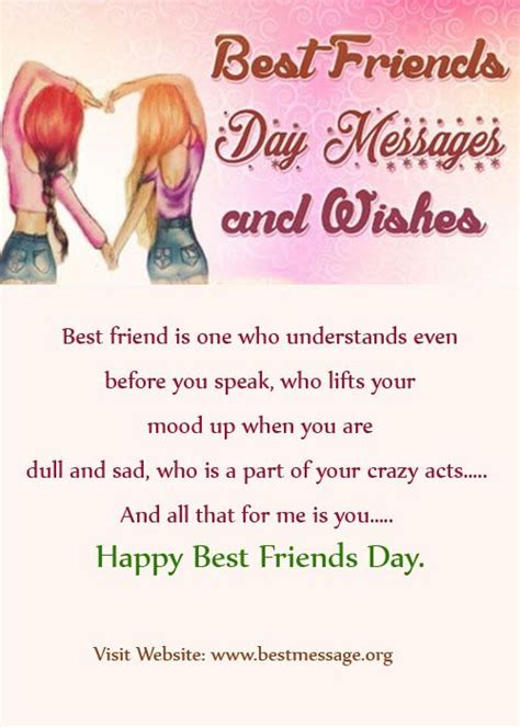 Best Friends Day Messages Friends Quotes And Wishes Friendship Day Quotes Best Friend Day