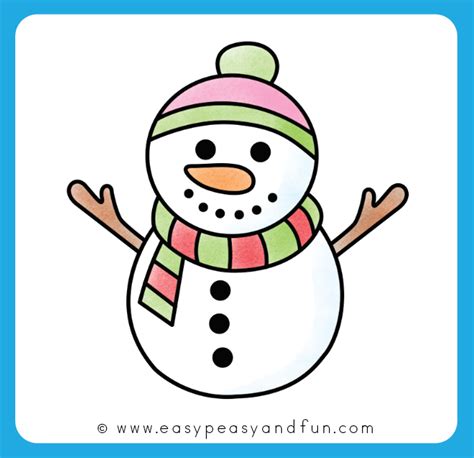 Snow Man Drawings For Kids Be Sure To Add More Details To Yourn