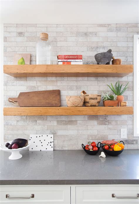 Floating Wood Shelves In Kitchen A Creative And Functional Way To