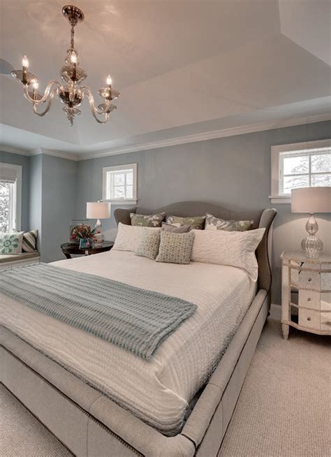 Blue And Gray Bedroom Contemporary Bedroom Great Neighborhood Homes