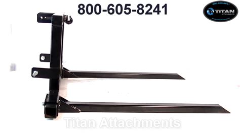 Titan 3 Point Hitch Pallet Fork Attachment Category 1 Tractor Carryall