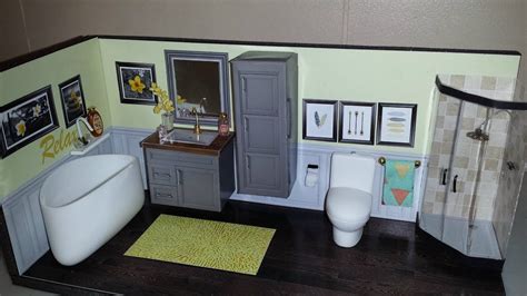 Diy Miniature Dollhouse Bathroom Not A Kit Dollhouse Bathroom