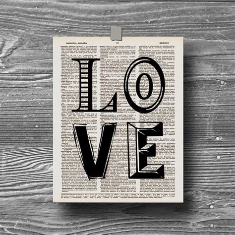 Love Dictionary Page Art Print 11 Love Art Prints From Etsy