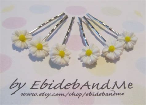 Daisies Can Spring Be Far Away Flower Bobby Pin Teal Purple Etsy