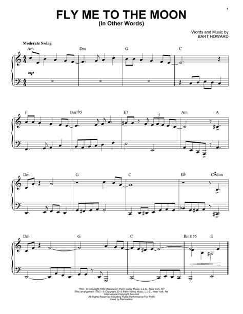 Fly me to the moon. Fly Me To The Moon (In Other Words) | Sheet Music Direct