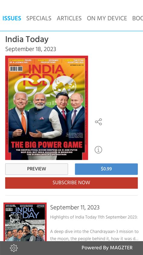 India Today Magazine Para Iphone Descargar